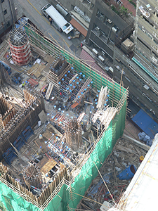 Construction site of One Pacific Heights, Sheung Wan, Hong Kong Island, 29 December 2007