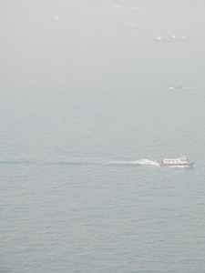 Victoria Harbour, seen from Sheung Wan, 22 January 2008