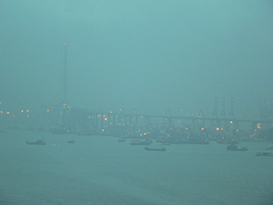 Stonecutters Bridge under construction, 20 May 2008