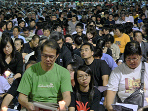 June Fourth memorial rally, Victoria Park, 4 June 2008