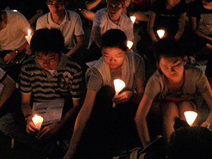 June Fourth memorial rally, Victoria Park, 4 June 2008