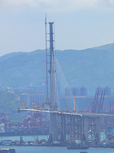 Stonecutters Bridge under construction, 21 June 2008