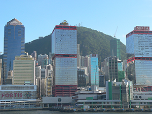 Buildings in Sheung Wan, Hong Kong Island, 21 June 2008