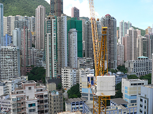 Construction crane, Sheung Wan, 3 July 2008