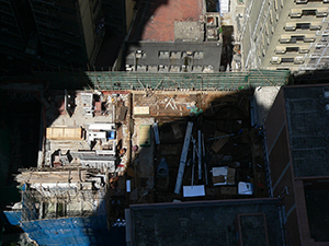 Shadows on rooftops, Sheung Wan, 20 August 2008