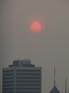 Sunset, viewed from Sheung Wan, 14 September 2008