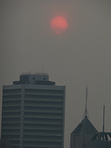 Sunset, viewed from Sheung Wan, 14 September 2008