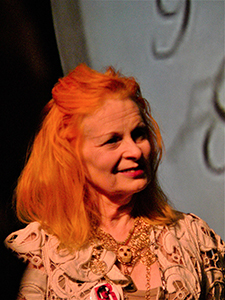 Fashion designer Vivienne Westwood, at the opening of an exhibition of her work, Artistree, Quarry Bay, 28 November 2008