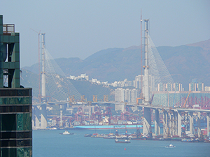 Stonecutters Bridge under construction, 10 December 2008