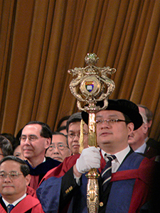 At a ceremony to present former US president Bill Clinton with an honorary degree, Loke Yew Hall, Main Building, University of Hong Kong, 4 December 2008