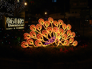Seasonal illuminations at Queen's Terrace, Queen Street, Sheung Wan, 17 January 2009