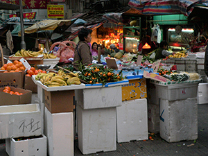 Graham Street market, Central, 16 January 2009