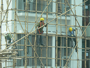 Bamboo scaffolding, Sheung Wan, 18 February 2009