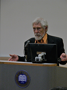 Poet Gary Snyder at Baptist University, Kowloon Tong, 28 November 2009