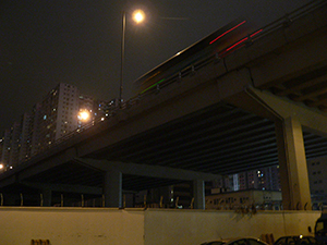 Elevated highway and night view of Island Eastern Corridor, North Point, 11 December 2009