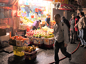 Street market, Wanchai, night, 22 January 2010