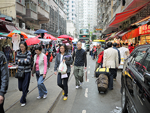 Street scene, North Point, 7 March 2010