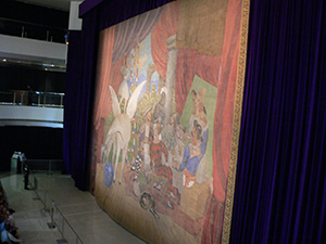 Pablo Picasso's 'Parade' curtain exhibited in the IFC mall, 16 October 2004