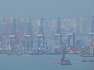 View of Container Terminal, Kowloon, 15 October 2004