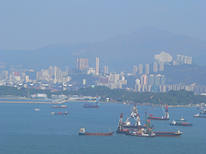 Stonecutters Island with People's Liberation Army naval base, 30 October 2004