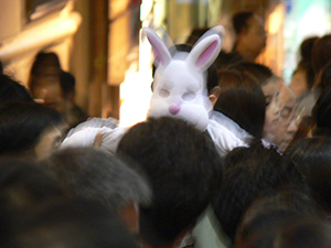 Halloween celebration, Lan Kwai Fong, 30 October 2004