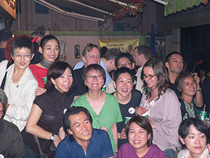 Closing party at Club 64, Wing Wah Lane, Lan Kwai Fong, 31 October 2004