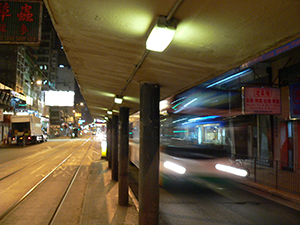Tram stop, Sheung Wan, 23 October 2004