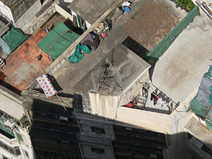 View of rooftops from above, Sheung Wan, Hong Kong Island, 29 October 2004