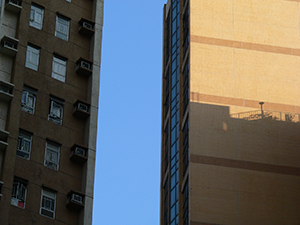 Shadows on the side of a building, near Bonham Strand, Sheung Wan, 30 October 2004