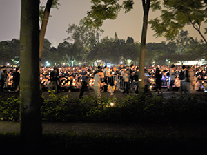 Candlelight vigil for 4 June 1989, Victoria Park, 4 June 2010