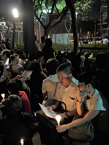 Candlelight vigil for 4 June 1989, Victoria Park, 4 June 2010