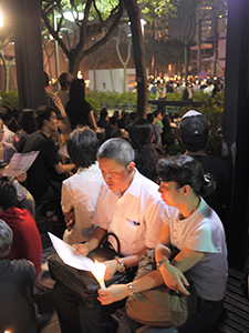 Candlelight vigil for 4 June 1989, Victoria Park, 4 June 2010