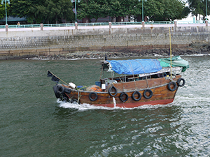 A boat in Aberdeen Harbour, 11 July 2010