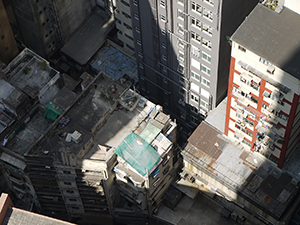 Light on buildings, Sheung Wan, 7 February 2011