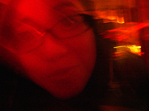 Audience member at a performance, A'ha, Elgin Street, Central, 22 November 2004