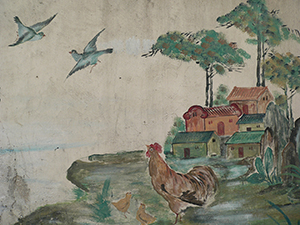 Painting on a wall, Pokfulam Road, Sai Ying Pun, Hong Kong Island, 29 November 2004
