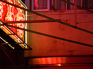 Neon sign on building, Des Voeux Road West, Sheung Wan, Hong Kong Island, 29 November 2004