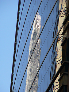 Reflection of Two IFC in mirrored facade, Sheung Wan, 28 November 2004