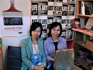 At the opening of 'Mapping Identities: The Art and Curating of Oscar Ho', Para Site art space, Po Yan Street, 5 November 2004