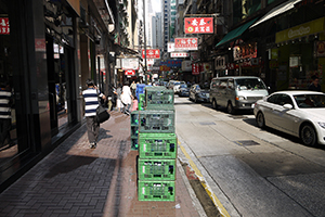 Street scene, Wing Lok Street, Sheung Wan, 19 May 2011