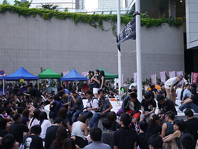 Protest at the Central Government Offices Complex, Admiralty, against an attempt by the Government to introduce national education into the school curriculum, 5 September 2012