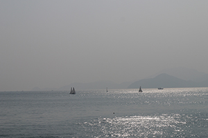 Pleasure boats in waters off the south side of Hong Kong Island, 30 October 2011