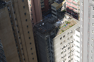 Sheung Wan, view from a high floor, 27 November 2011