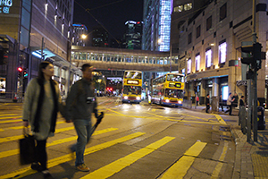 Street scene at night, Central, 12 December 2011