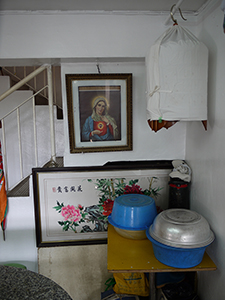 Image of the Virgin Mary, in Duen Kee Chinese Restaurant, Chuen Lung village, on the slopes of Tai Mo Shan, 17 January 2012