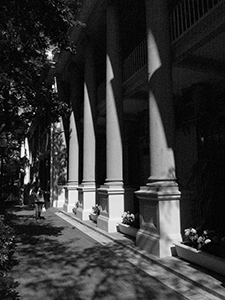 Light and shadow, Main Building, University of Hong Kong, 17 January 2012