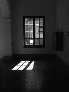Light through a window, Main Building, University of Hong Kong, 17 January 2012