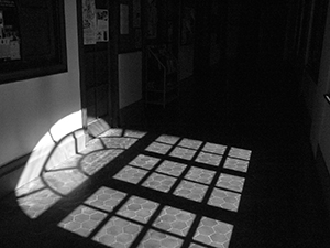 Shadow of a window, Main Building, University of Hong Kong, 17 January 2012