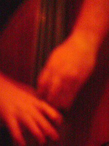 Jazz performance with Peter Scherr on bass, Visage One hair salon, Graham Street, Central, 4 December 2004