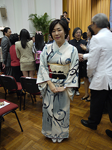 Academic Yoshiko Nakano at the event 'Arts Farewell to the Main Building: A New Chapter in Our History', University of Hong Kong, 22 April 2012